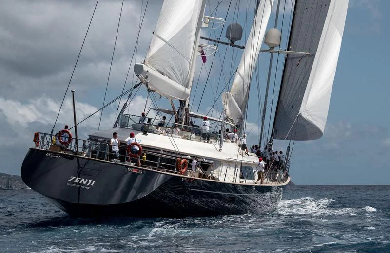 a boat sailing on the sea aboard ZENJI Yacht for Sale