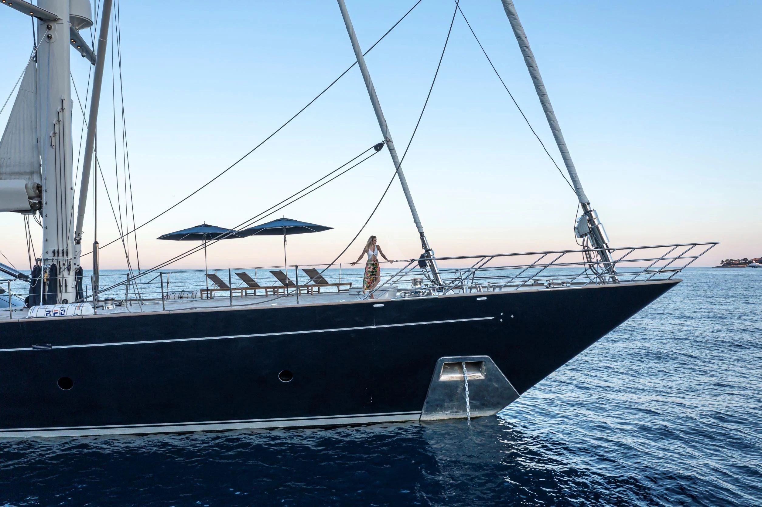 a boat on the water aboard ZENJI Yacht for Sale