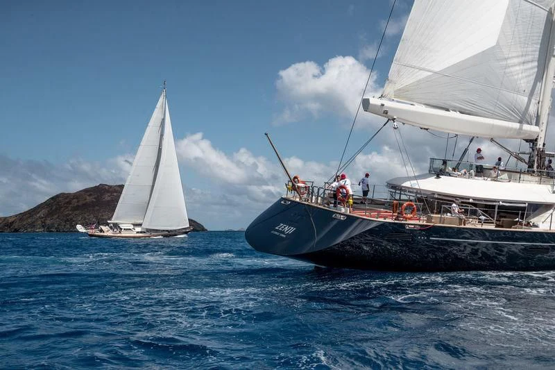 a group of boats in the water aboard ZENJI Yacht for Sale