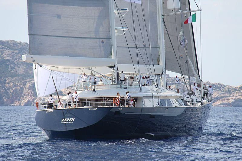 a sailboat on the water aboard ZENJI Yacht for Sale