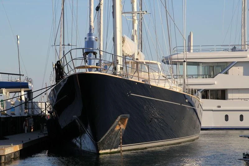 a boat docked at a pier aboard ZENJI Yacht for Sale