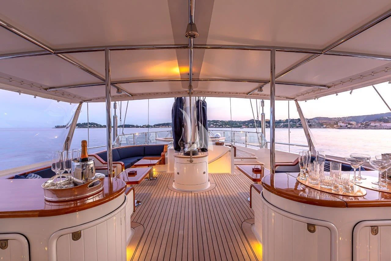 a boat on the water aboard ZENJI Yacht for Sale