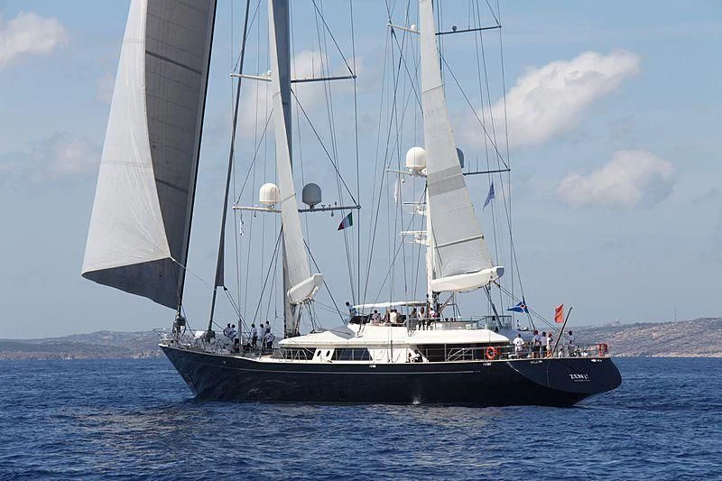 a boat sailing on the water aboard ZENJI Yacht for Sale