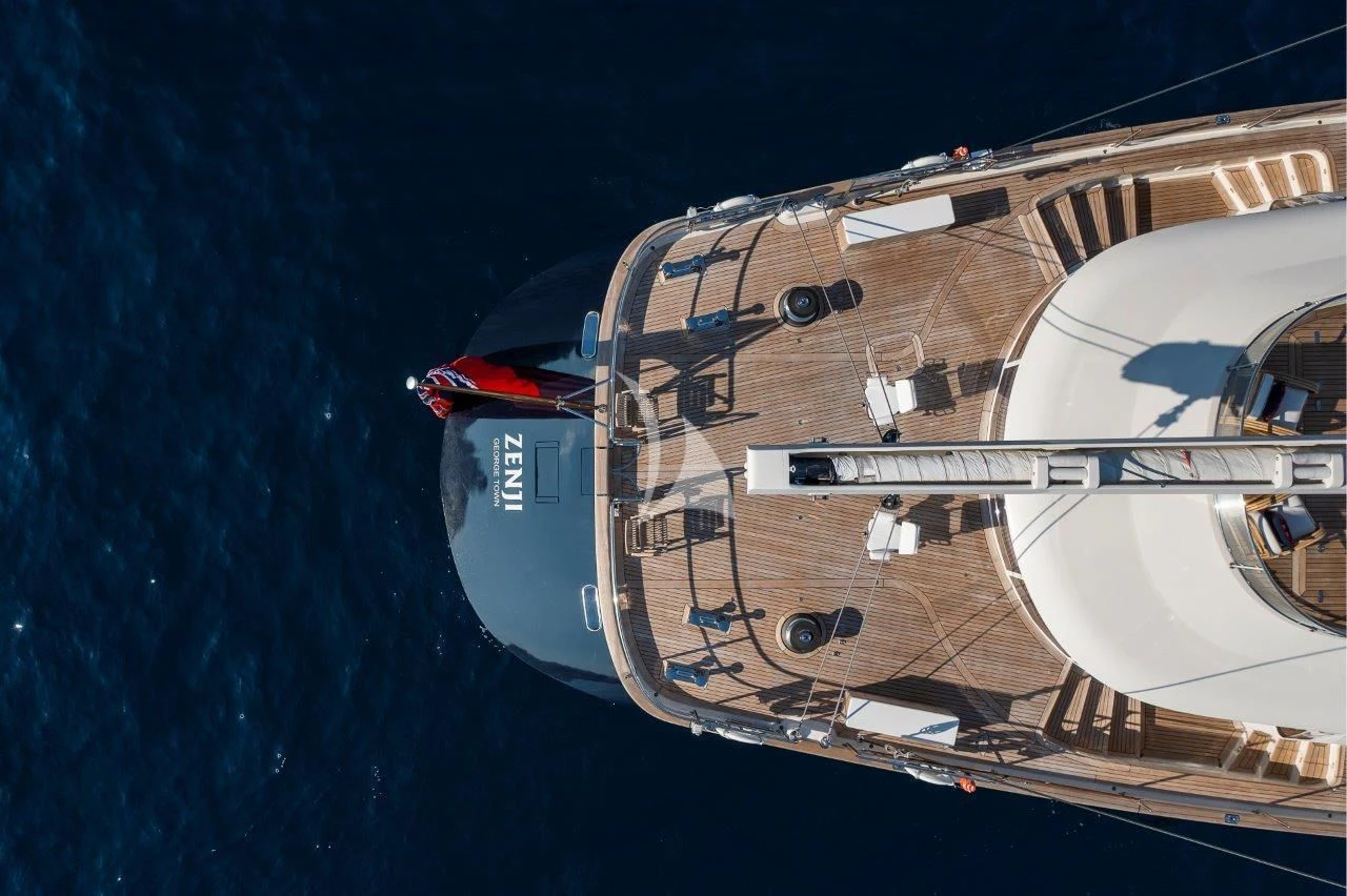 a space ship in outer space aboard ZENJI Yacht for Sale