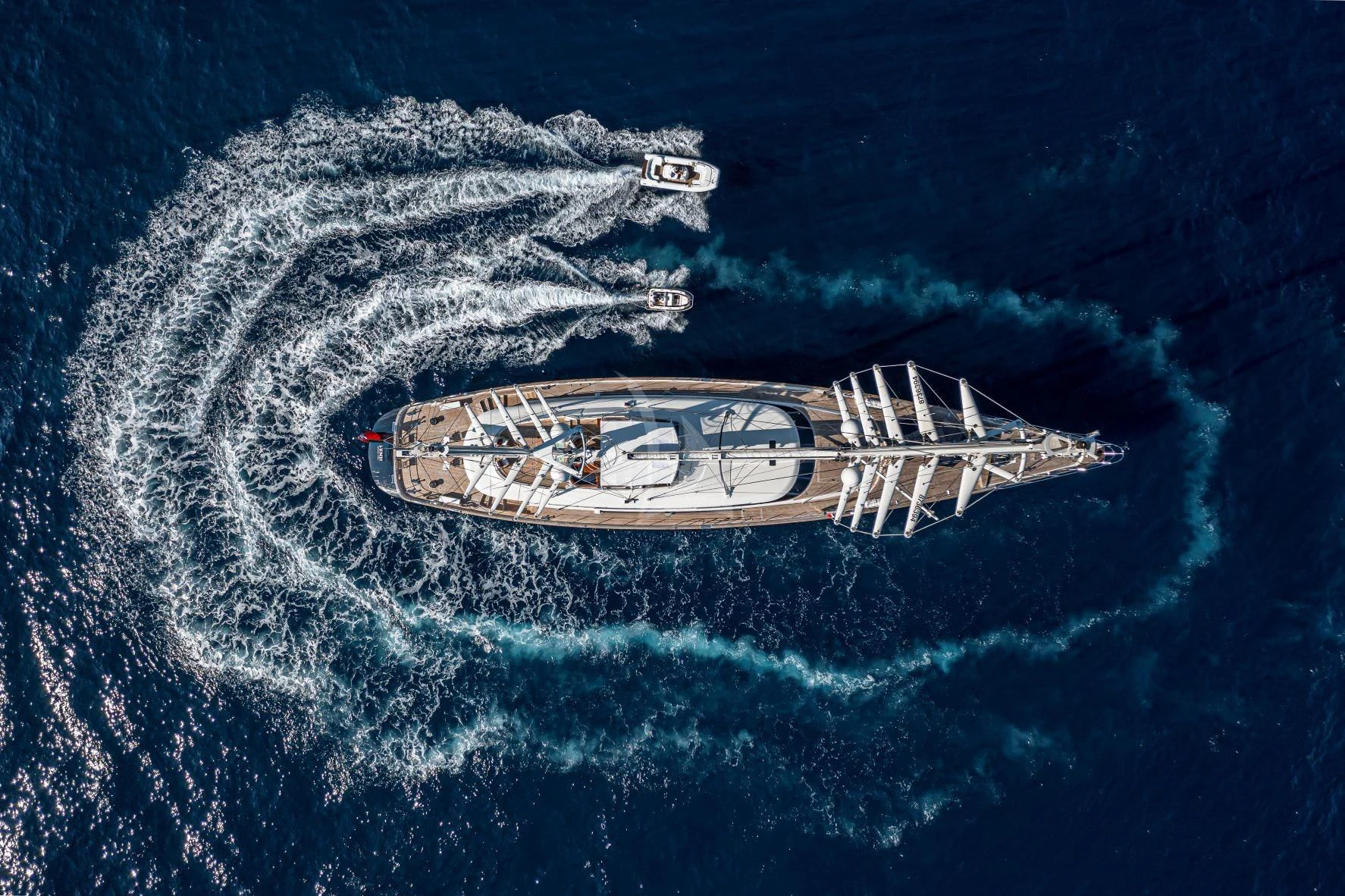a satellite in space aboard ZENJI Yacht for Sale