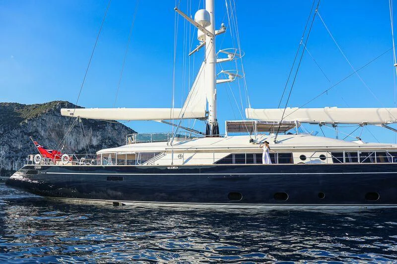 a boat in the water aboard ZENJI Yacht for Sale