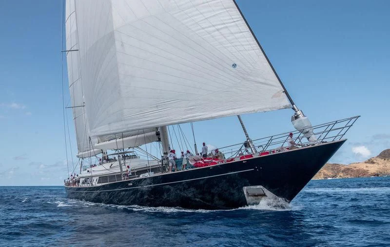 a boat sailing on the sea aboard ZENJI Yacht for Sale