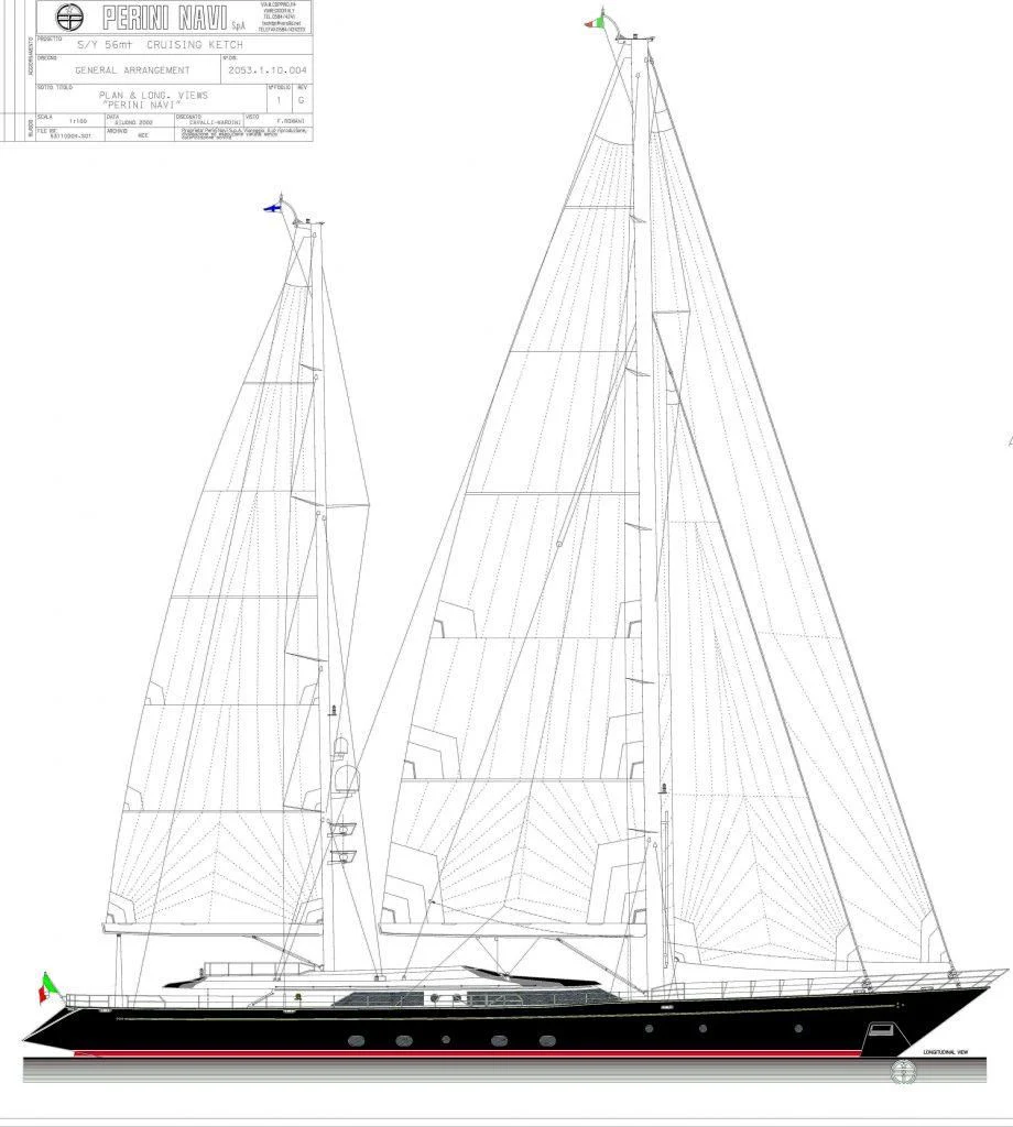 diagram aboard ZENJI Yacht for Sale