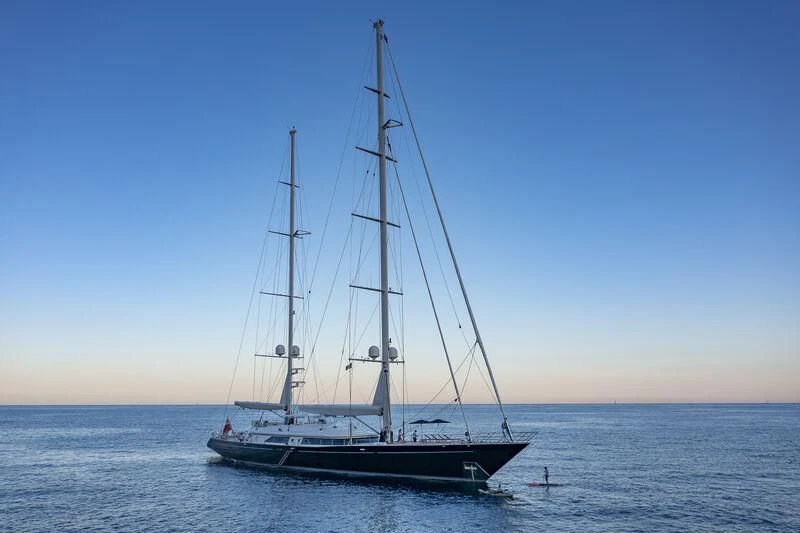 a sailboat in the water aboard ZENJI Yacht for Sale