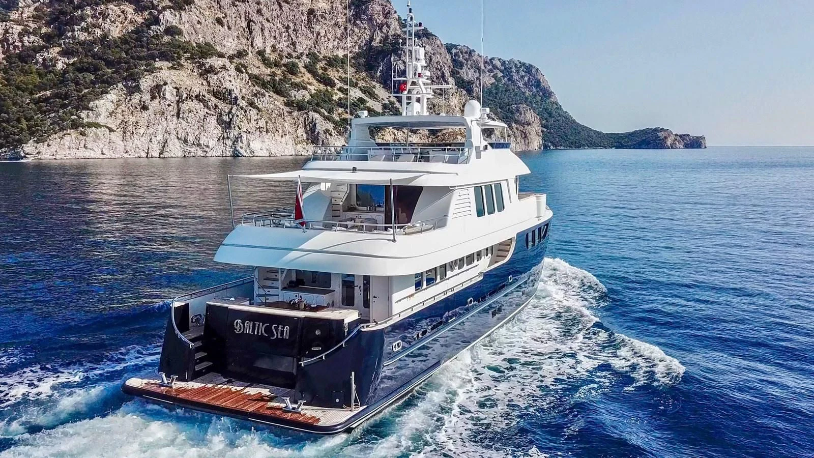 a boat on the water aboard BALTIC SEA Yacht for Sale