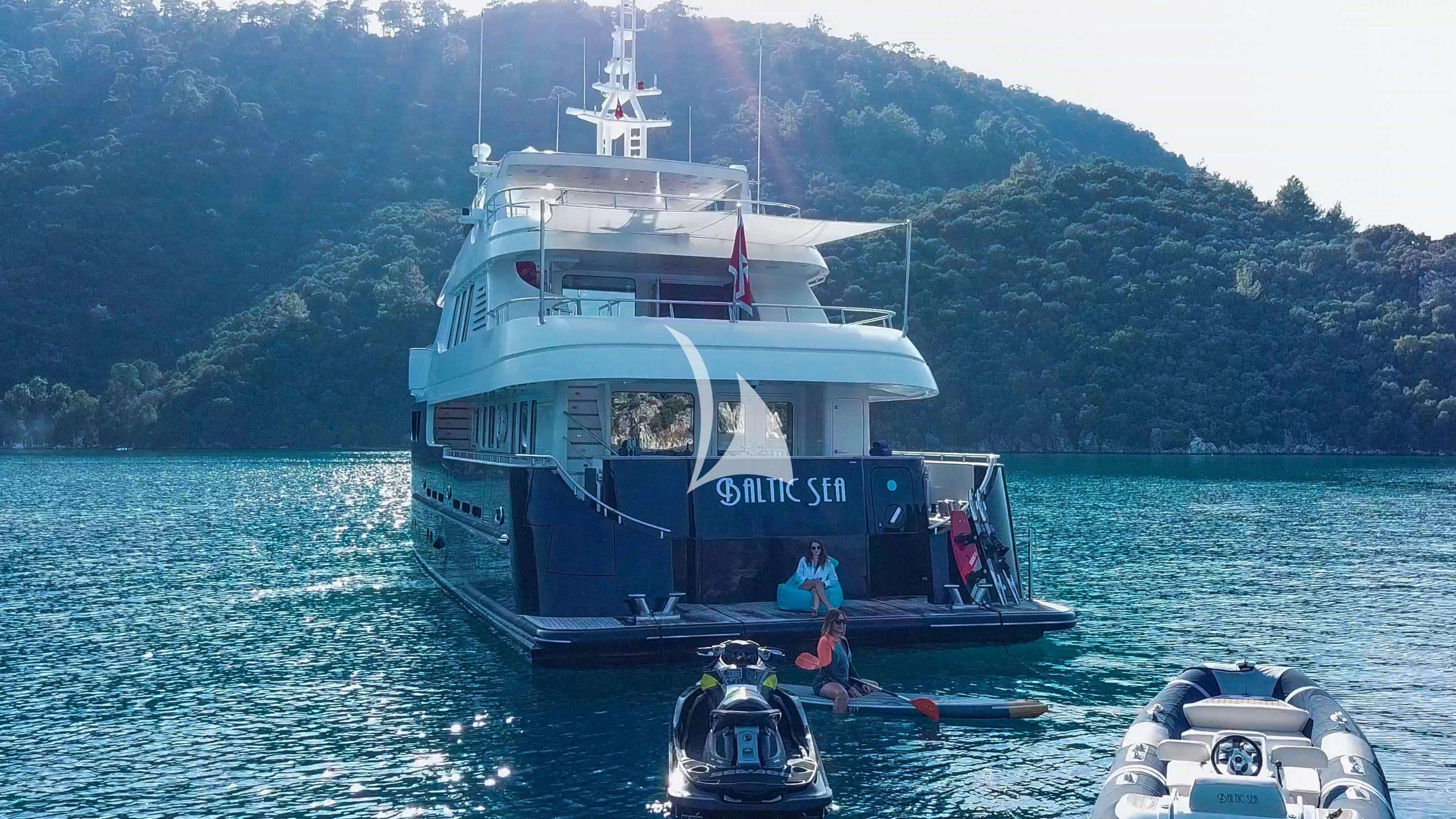 a boat on the water aboard BALTIC SEA Yacht for Sale
