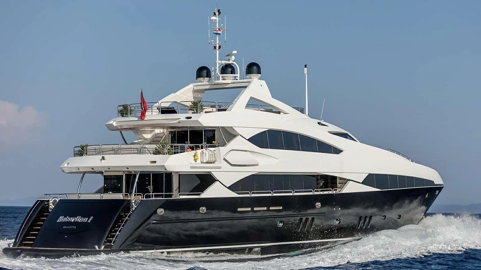 a large white yacht aboard KATARIINA I Yacht for Sale