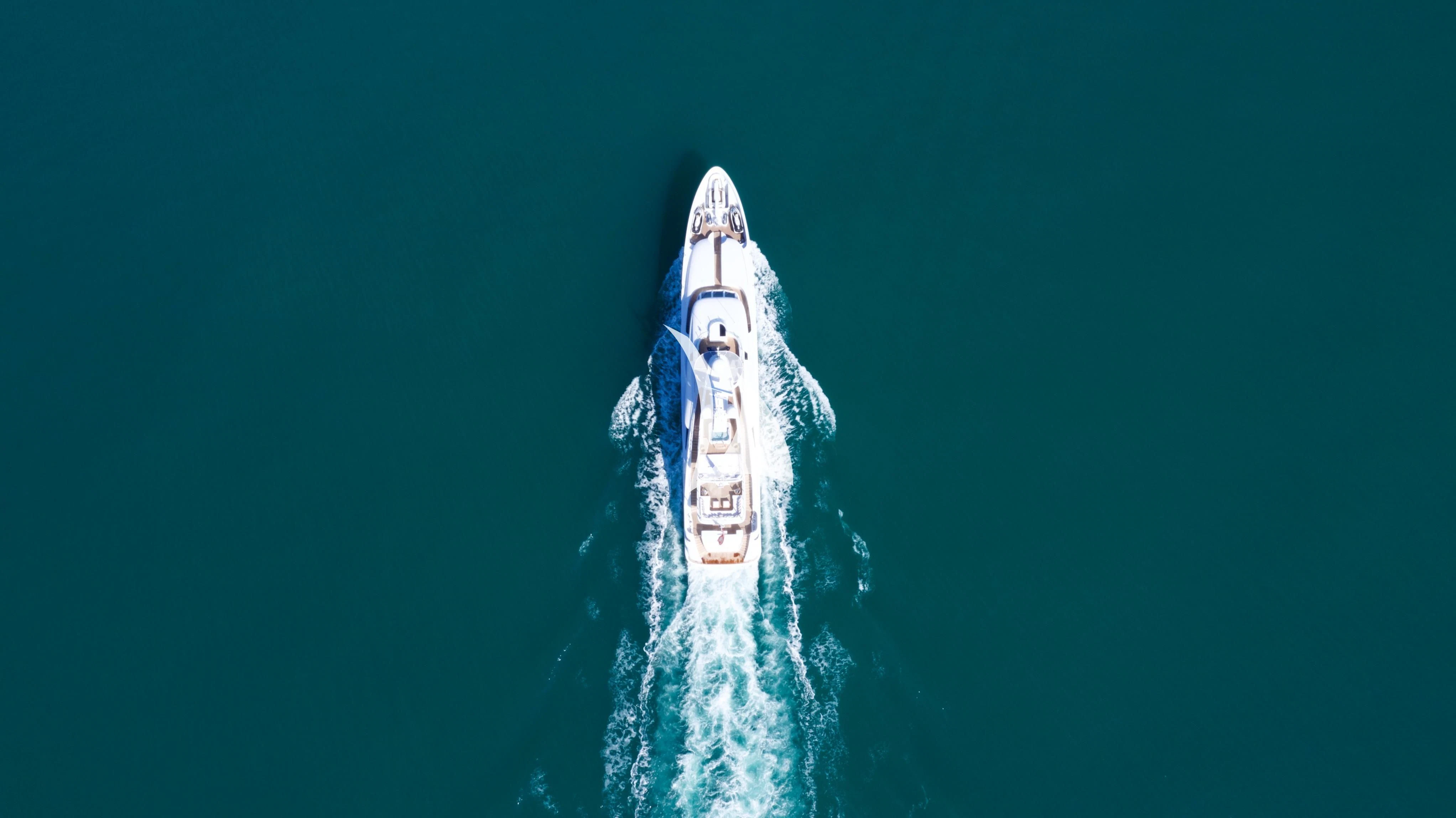 a rocket with smoke coming out of it aboard ALALYA Yacht for Sale