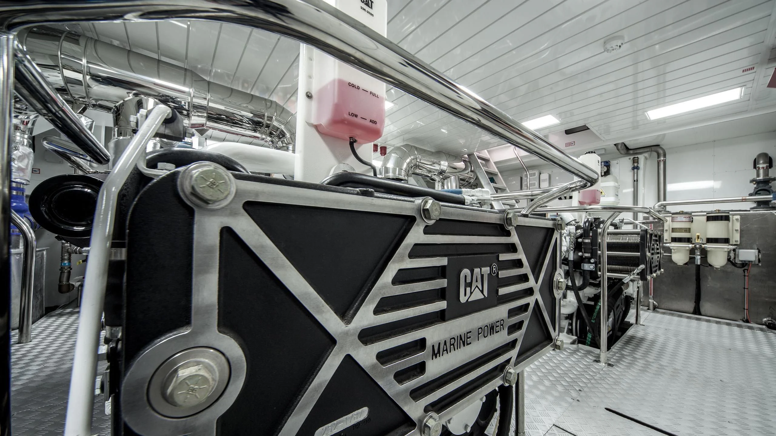 a large machine in a factory aboard ALALYA Yacht for Sale