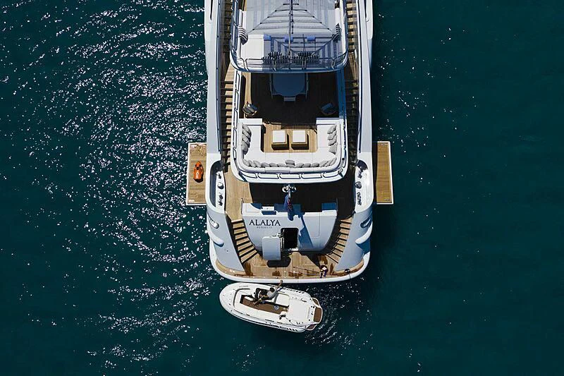 a ship in the water aboard ALALYA Yacht for Sale