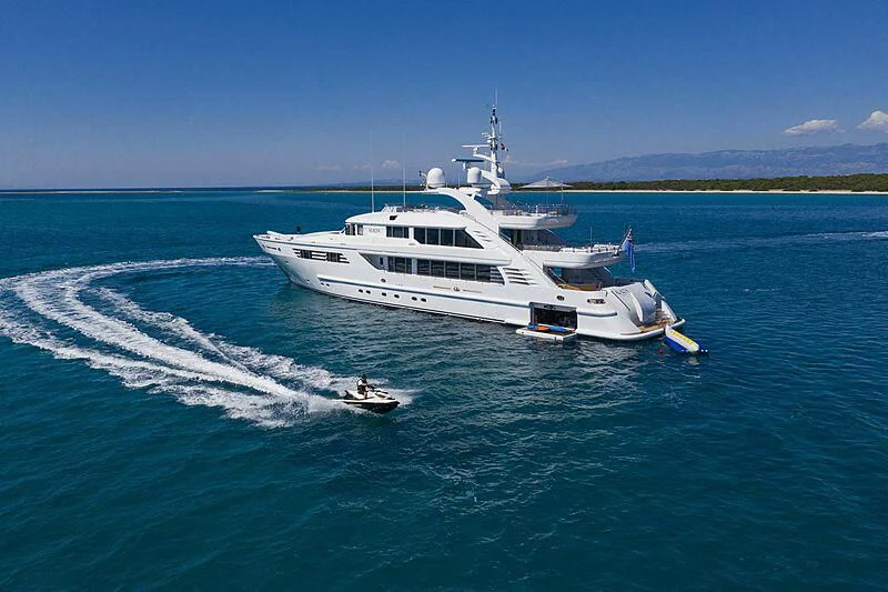 a boat on the water aboard ALALYA Yacht for Sale