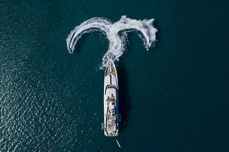 a silver and gold object aboard ALALYA Yacht for Sale