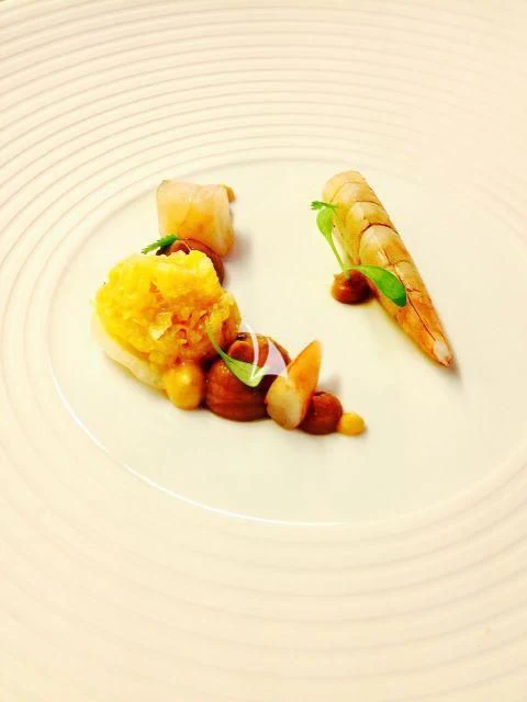 a plate of food aboard ALALYA Yacht for Sale