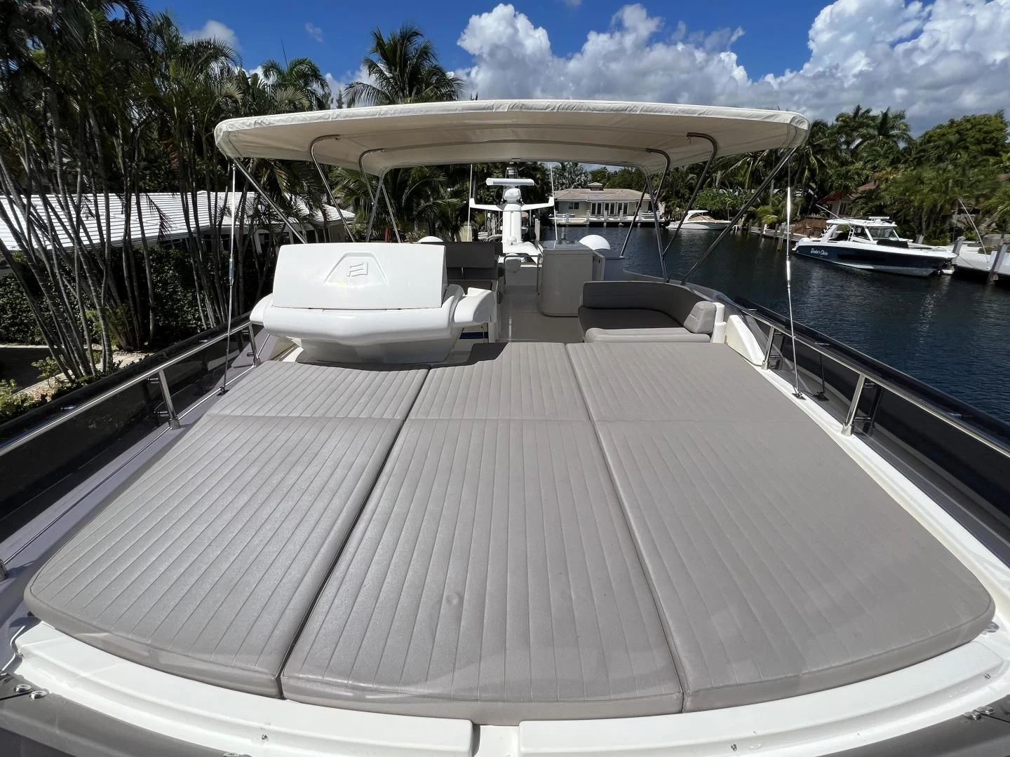 a boat on the water aboard FERRETTI Yacht for Sale