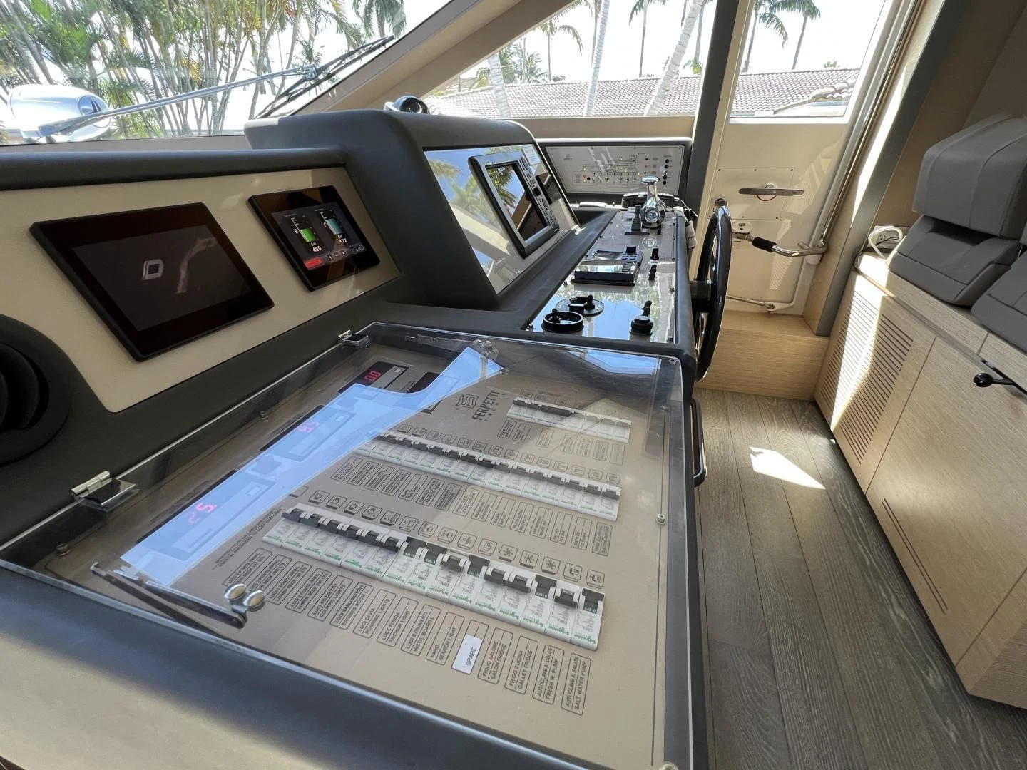 a large model of a space ship aboard FERRETTI Yacht for Sale