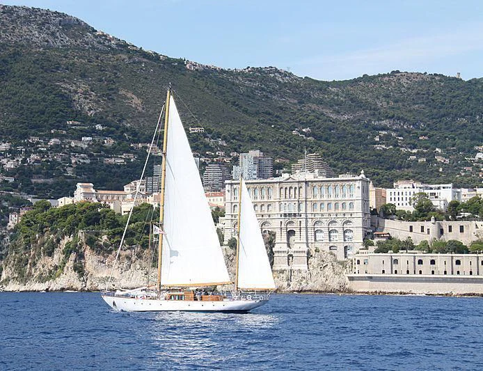 a sailboat on the water aboard WAYFARER OF LONDON Yacht for Sale