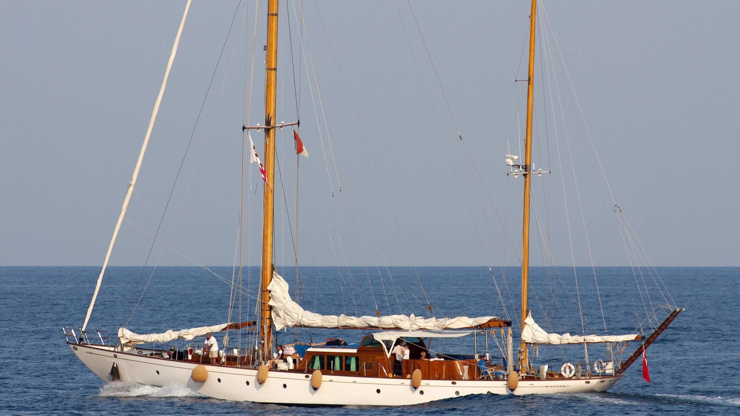a sailboat on the water aboard WAYFARER OF LONDON Yacht for Sale
