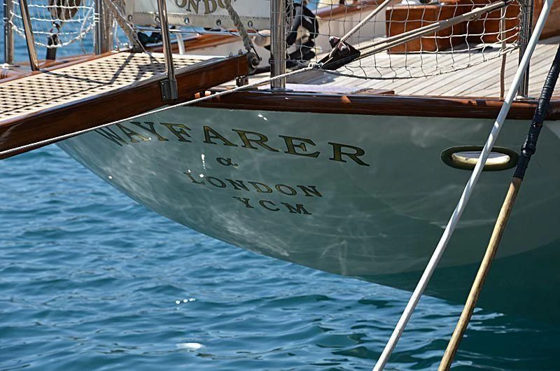 a boat in the water aboard WAYFARER OF LONDON Yacht for Sale