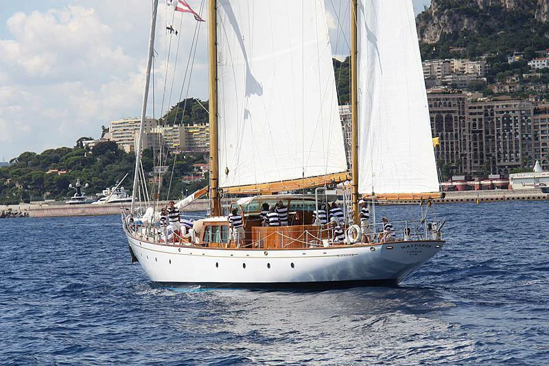 a sailboat on the water aboard WAYFARER OF LONDON Yacht for Sale