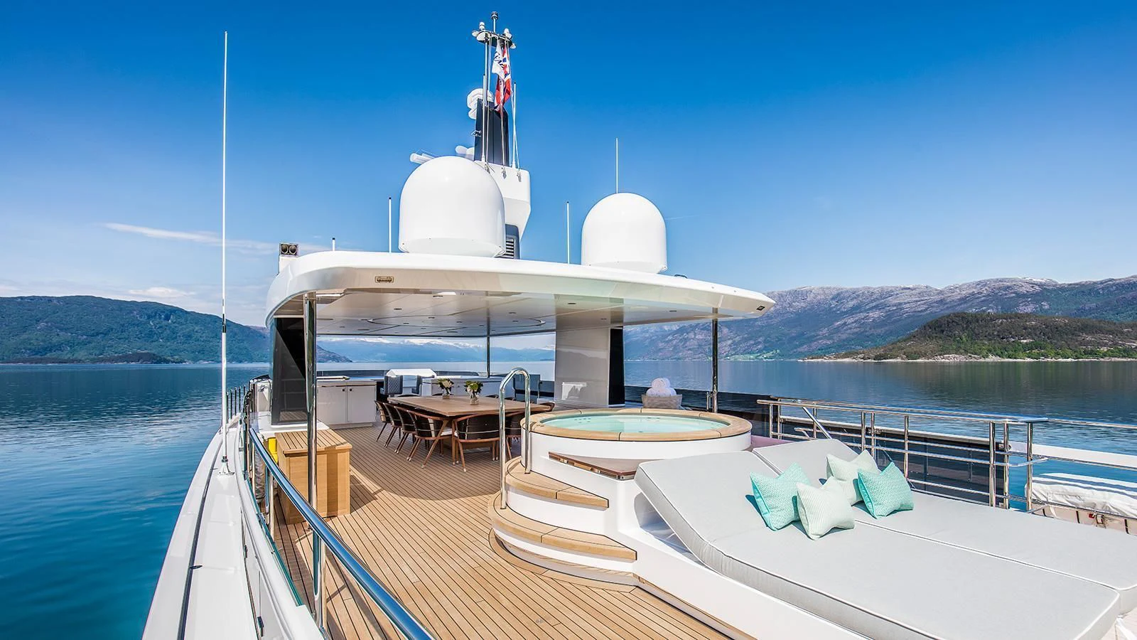 a boat on a body of water aboard KAMINO Yacht for Sale