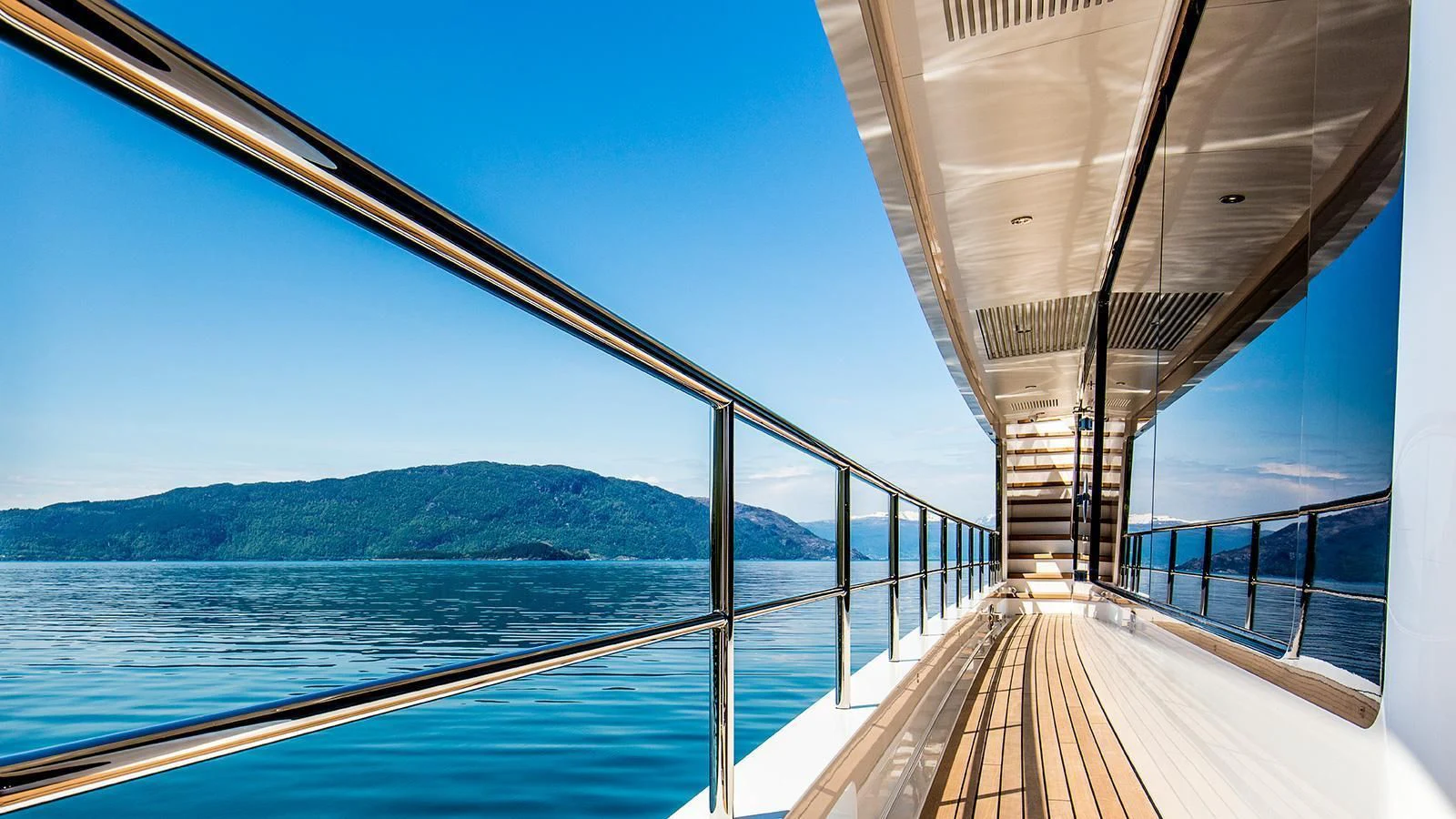 a bridge over water aboard KAMINO Yacht for Sale