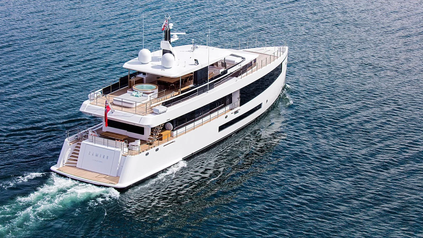 a boat in the water aboard KAMINO Yacht for Sale