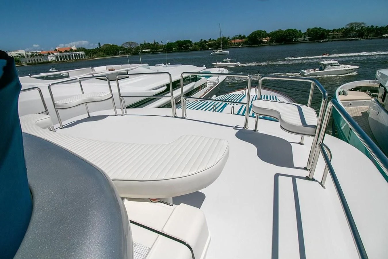 a boat on the water aboard SHALIMAR Yacht for Sale