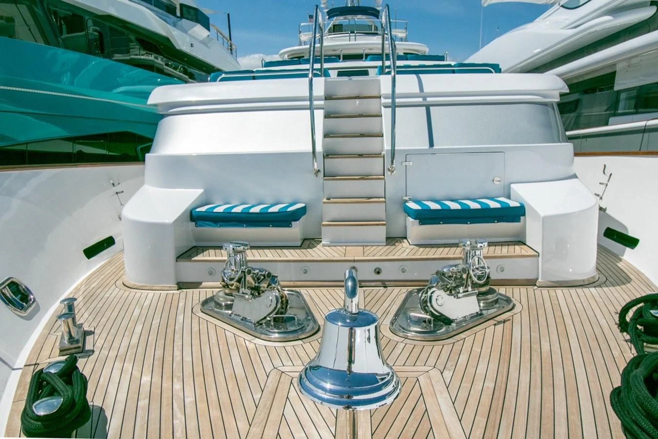 a boat on a deck aboard SHALIMAR Yacht for Sale