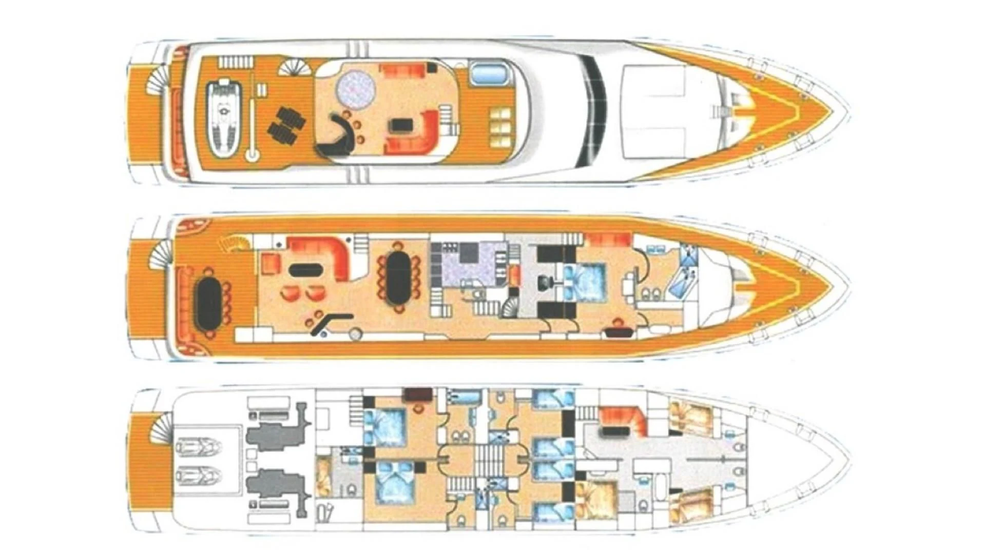 diagram, engineering drawing aboard SHALIMAR Yacht for Sale