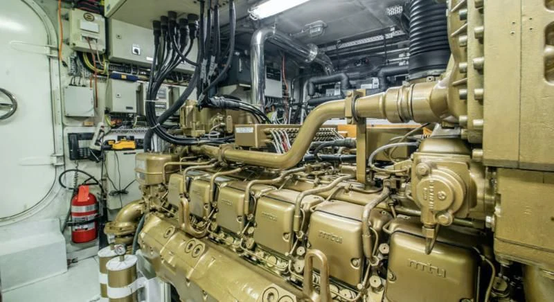a large machine with wires aboard SHALIMAR Yacht for Sale