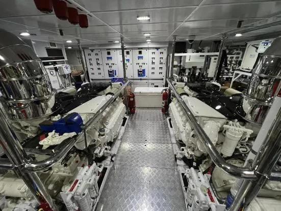 a room full of machines aboard HAPPY DAYS 1 Yacht for Sale