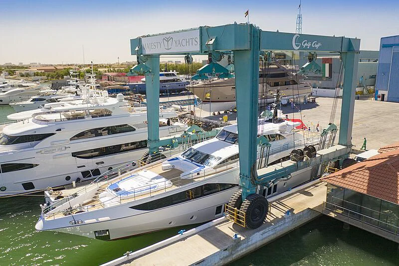 a ferry docked at a port aboard HAPPY DAYS 1 Yacht for Sale