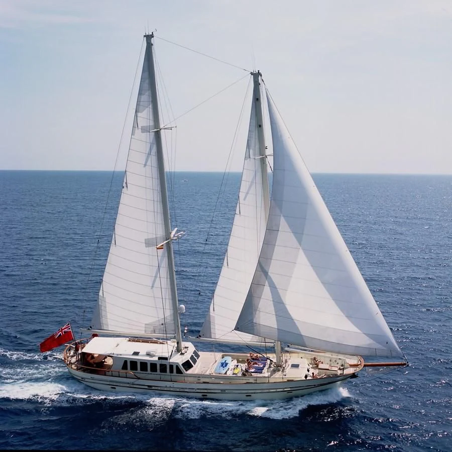 a sailboat on the water aboard TIGERLILY OF CORNWALL Yacht for Sale