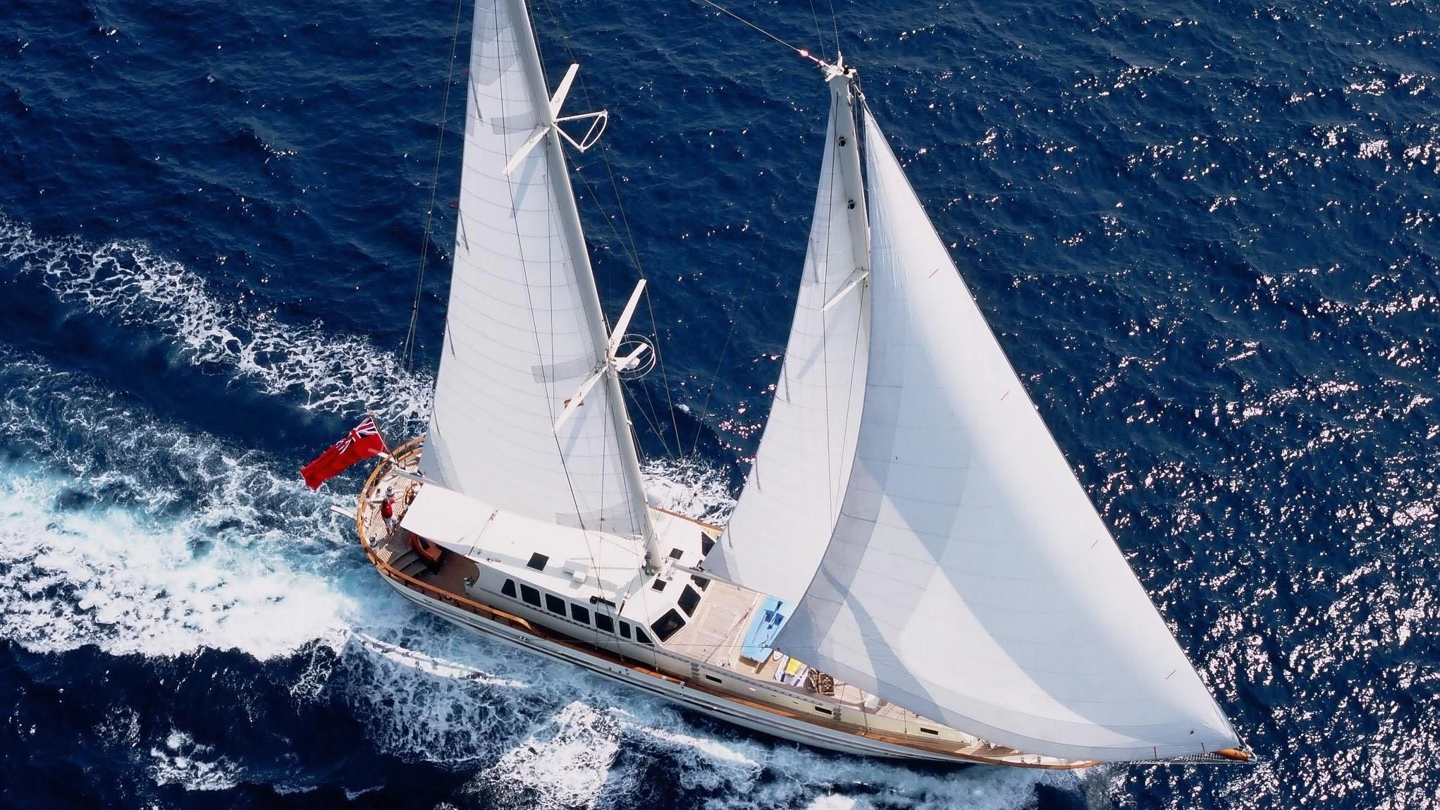 a sailboat on the water aboard TIGERLILY OF CORNWALL Yacht for Sale