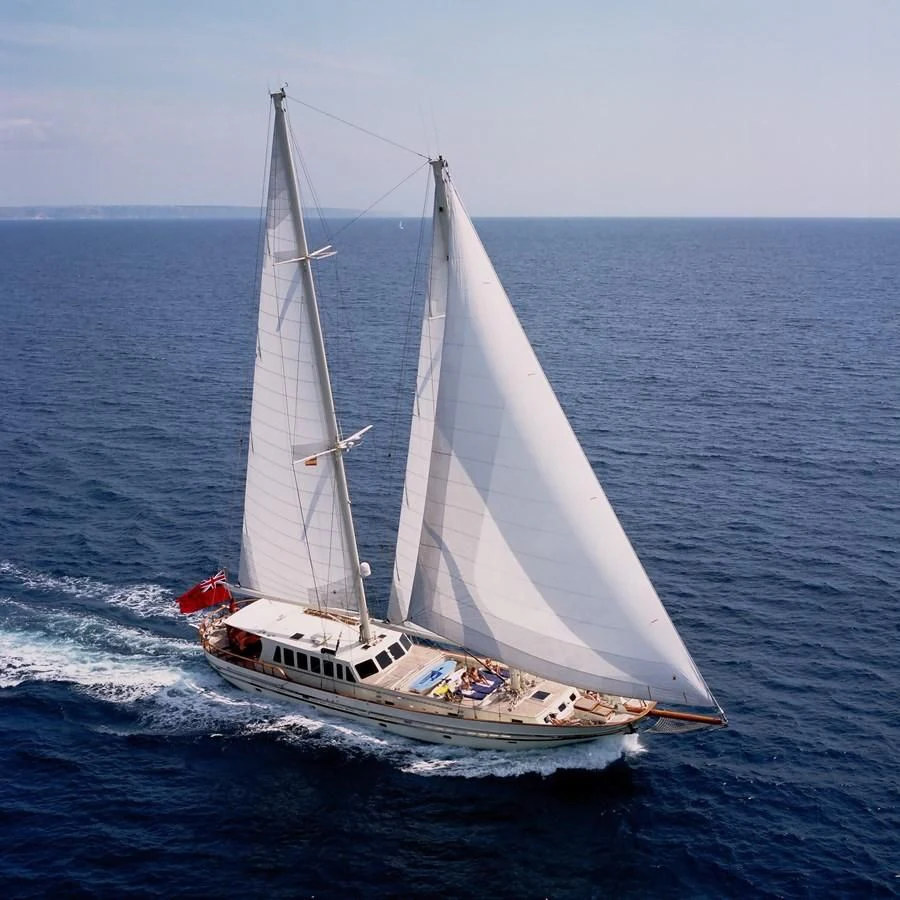 a sailboat on the water aboard TIGERLILY OF CORNWALL Yacht for Sale