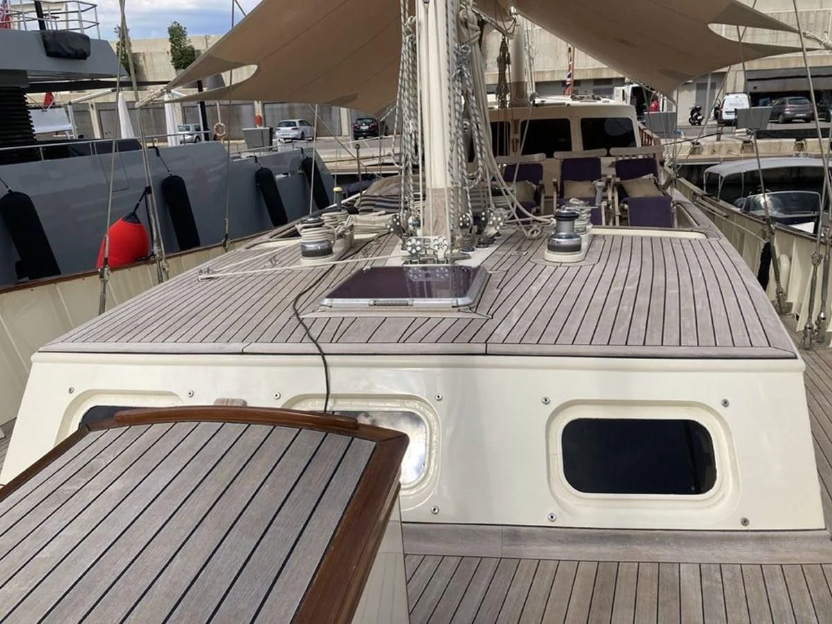 a large machine in a factory aboard TIGERLILY OF CORNWALL Yacht for Sale