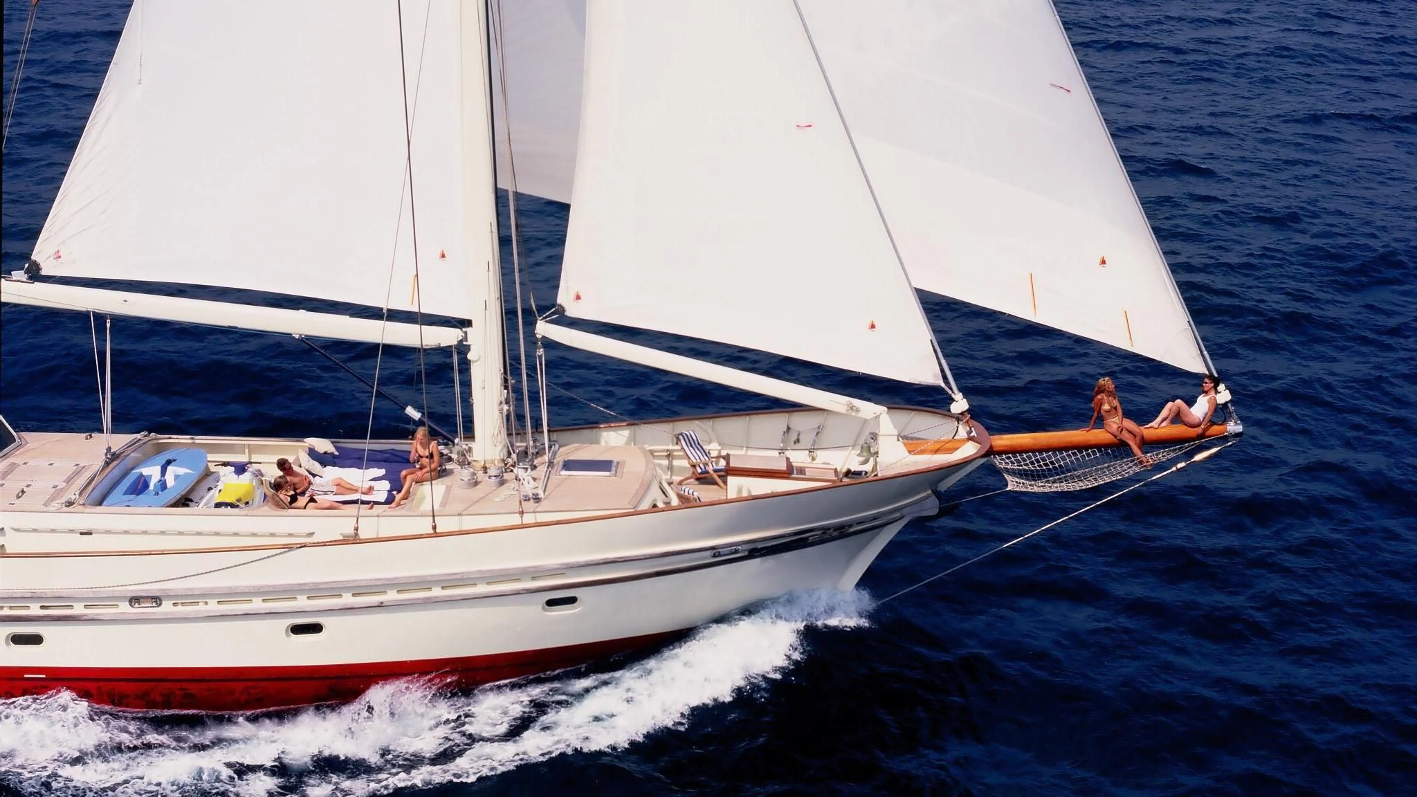 a sailboat on the water aboard TIGERLILY OF CORNWALL Yacht for Sale