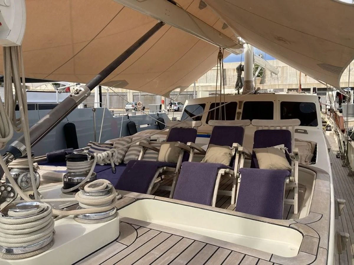 a cockpit of an airplane aboard TIGERLILY OF CORNWALL Yacht for Sale