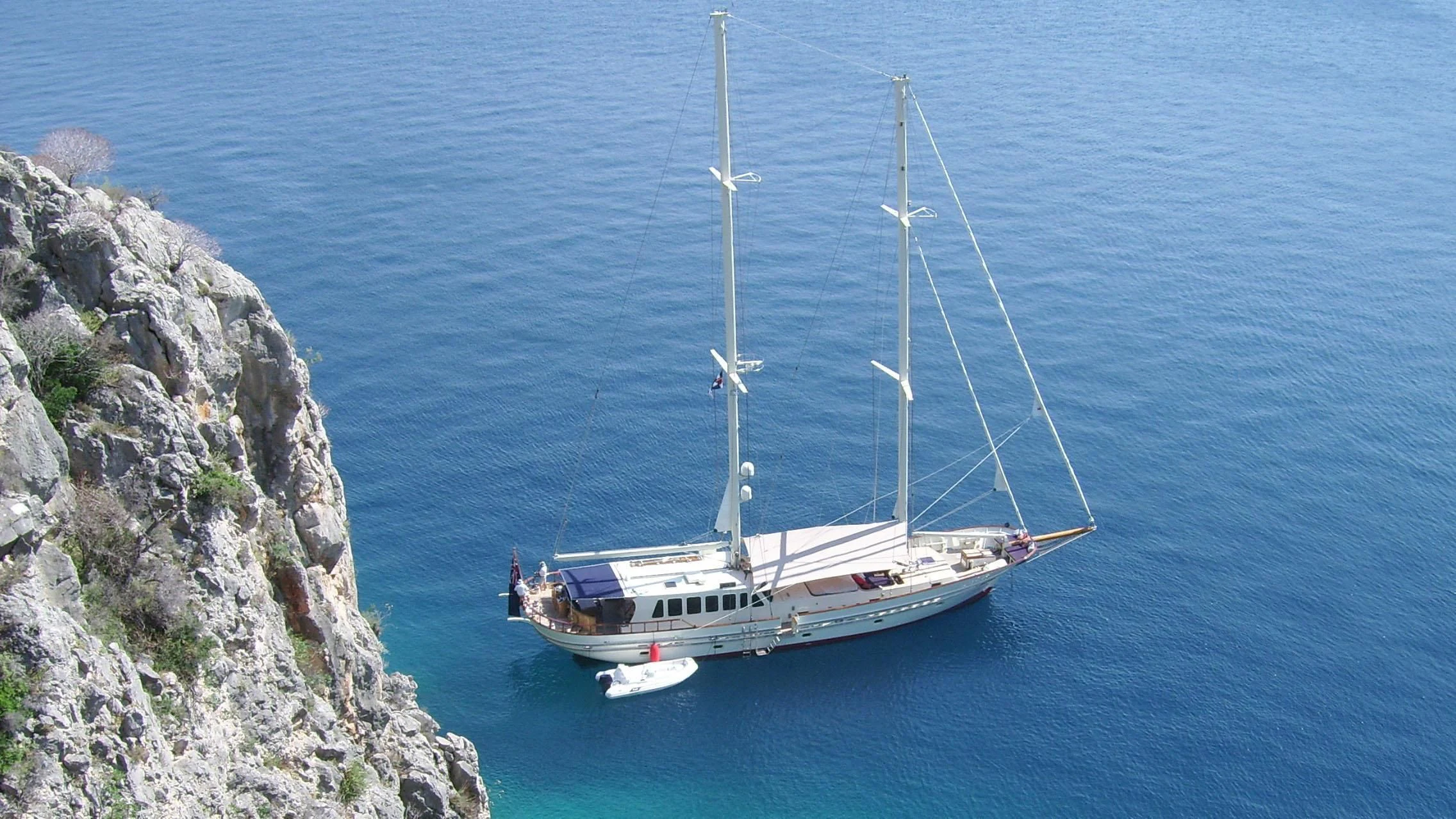 a boat on the water aboard TIGERLILY OF CORNWALL Yacht for Sale