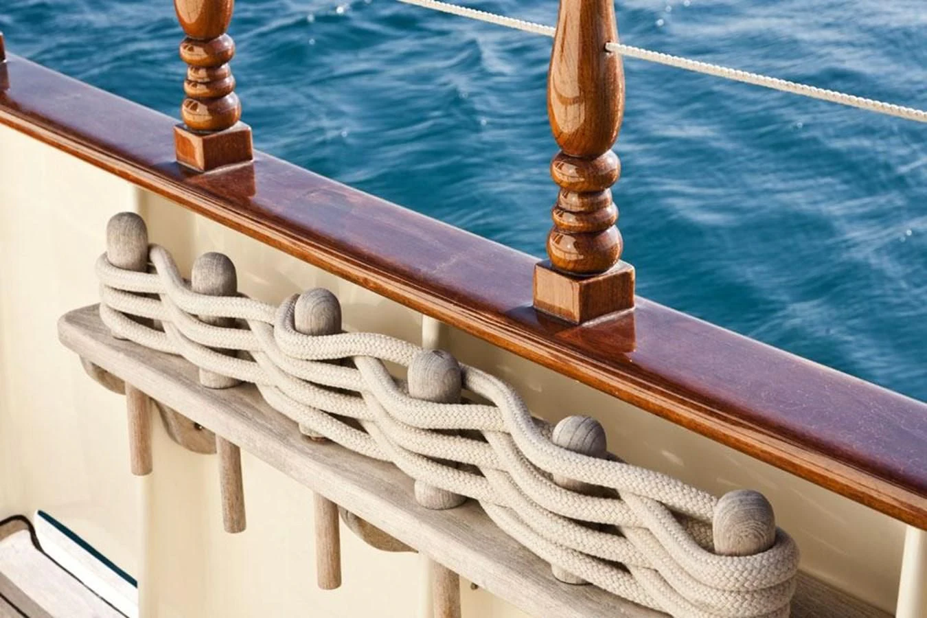 a boat with ropes and a rope aboard TIGERLILY OF CORNWALL Yacht for Sale