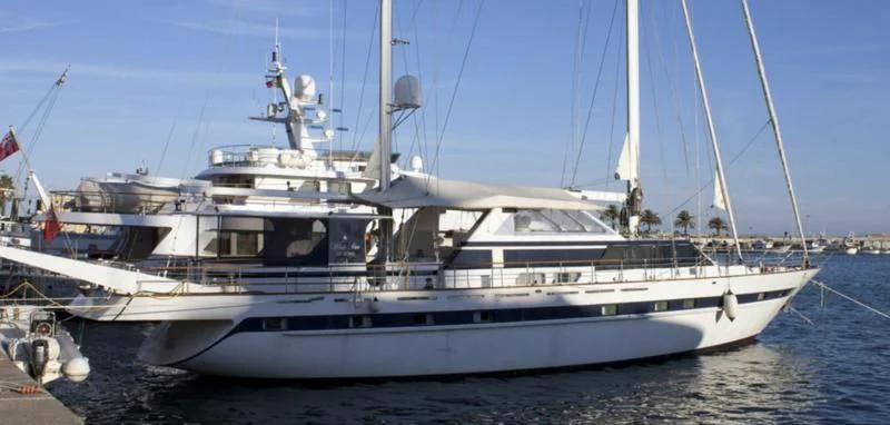 a boat in the water aboard WHITE STAR OF RORC Yacht for Sale