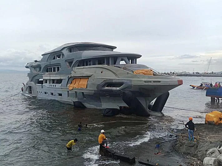 a boat on the water aboard MY QUEEN 888 Yacht for Sale