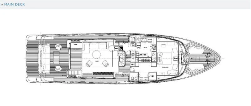 diagram, engineering drawing aboard MALKIA Yacht for Sale