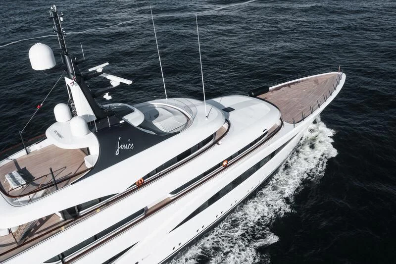 a boat on the water aboard JUICE Yacht for Sale