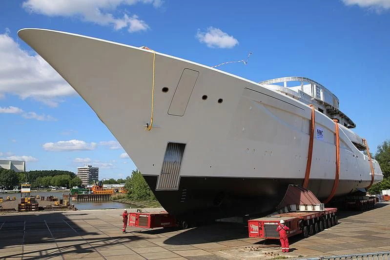a large white ship aboard JUICE Yacht for Sale